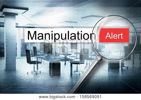 reading manipulation browser search alert 3D Illustration