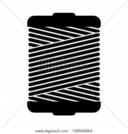 monochrome silhouette wiht Thread Spool vector illustration
