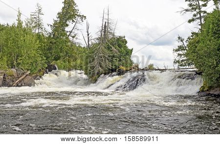 Kennebas Falls in Quetico Provincial Park in Ontario Canada