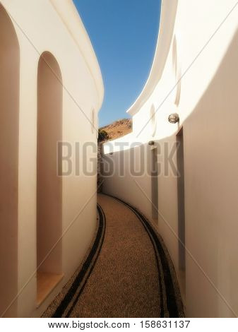 building in the Greek style Kalithea Rhodes