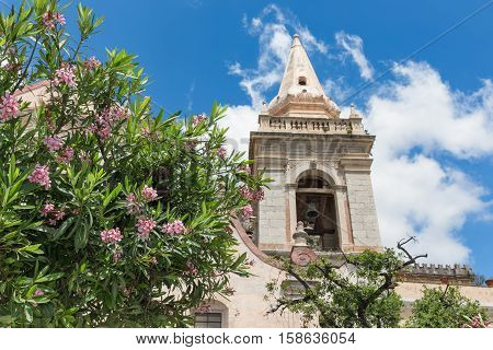 San Giuseppe Church along Corso Umberto inTaormina at Sicilian Island