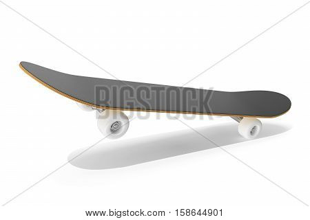 3d rendering skateboard on air isolated on white background