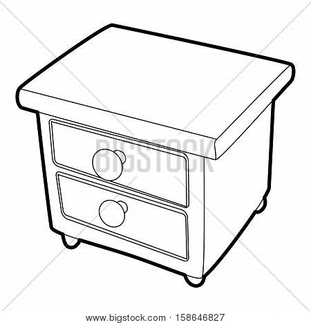 Nightstand icon. Isometric 3d illustration of nightstand vector icon for web