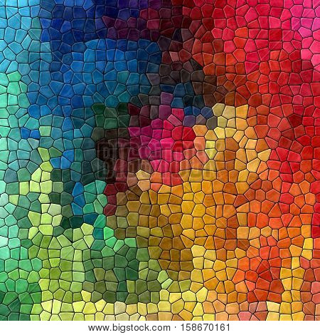 multi colored abstract marble irregular plastic stony mosaic pattern texture background with black grout - color full spectrum rainbow