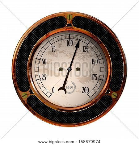 Ancient measuring device in the style of steampunk