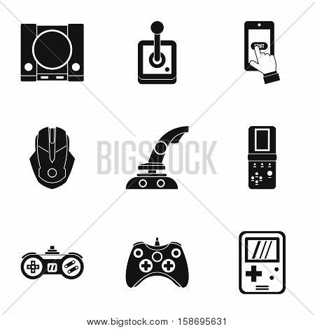 Game icons set. Simple illustration of 9 game vector icons for web