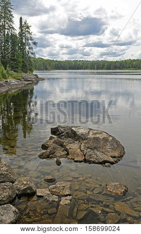 Calm Waters on Anubis Lake in Quetico Provincial Park in Ontario