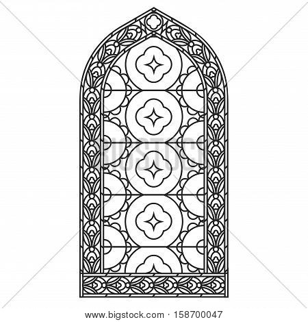 On the image presented Gothic windows. Vintage frames. Church stained-glass windows