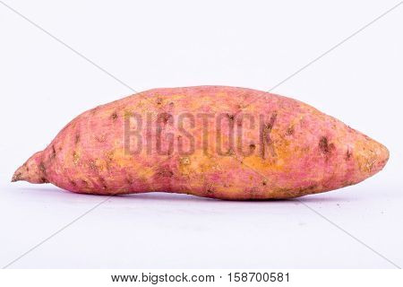 sweet potato yam on white background healthy fruit food isolated