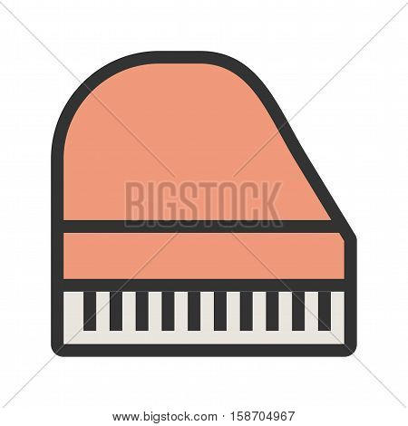 Piano, keys, music icon vector image.Can also be used for wild west. Suitable for mobile apps, web apps and print media.
