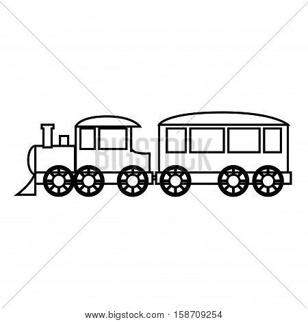Train toy icon. Childhood play game and object theme. Isolated design. Vector illustration