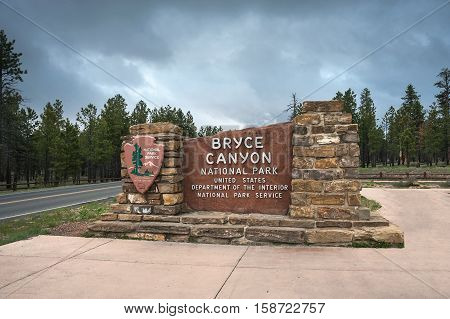 The famous Brice canyon national park in Utah USA