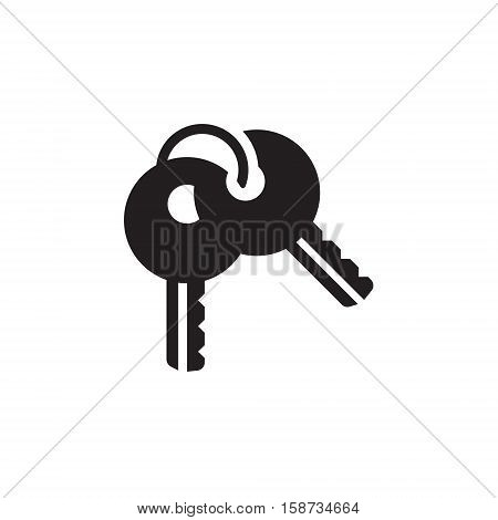 Vector icon or illustration showing access with two keys in black color style on white background