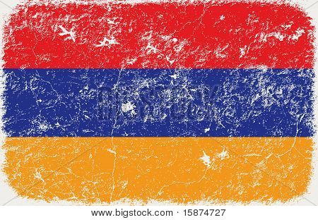 Vector grunge stijl vlag van Armenië
