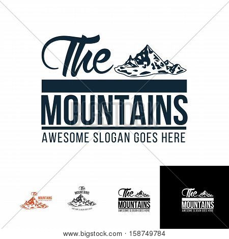 the mountain logo design for national park or hiking club community, outdoor activity