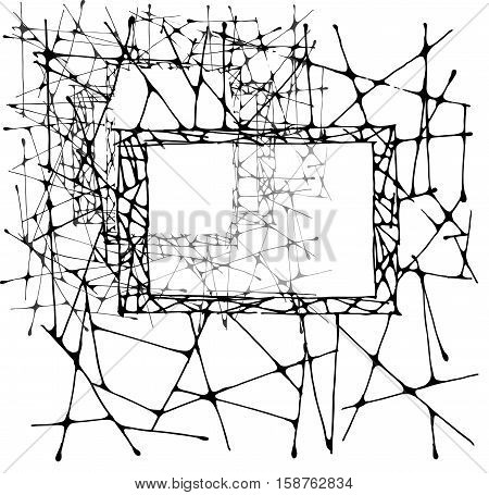 Zentagle decorative design frame with space for text. Doodle