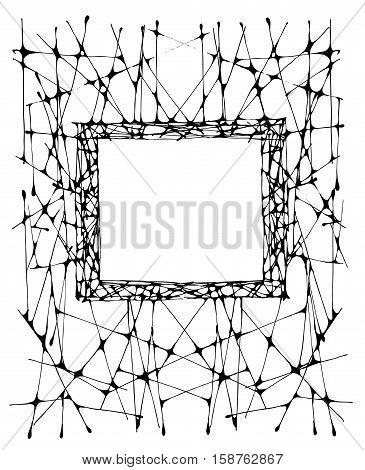 Zentagle decorative design frame with space for text. Doodle