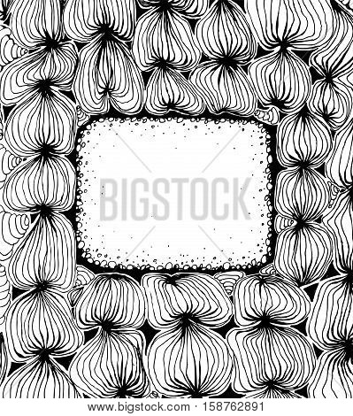 Zentagle decorative design frame with space for text. Doodle