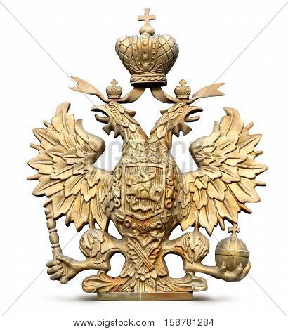 photo Brass double-headed eagle symbol of Russia