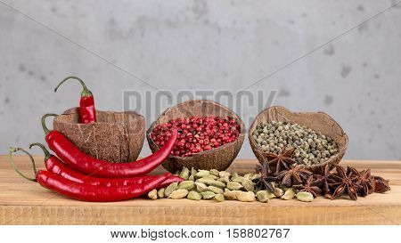 Set in a beautiful serving spices for a delicious taste