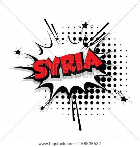 Syria Lettering Lettering Syria Comic Vector & Photo (Free Trial) | Bigstock
