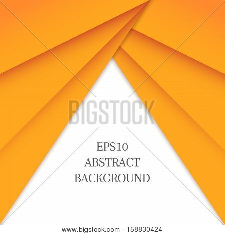 Abstract Background With Orange Triangle On A White Background.