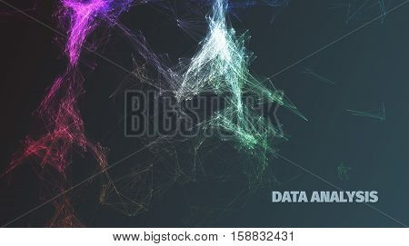 Abstract data analysis structure diagram for banners