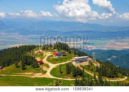 View from  Postavarul Massif Poiana Brasov Romania
