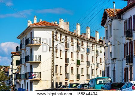 Buildings in Hendaye, a French city on the border with Spain.