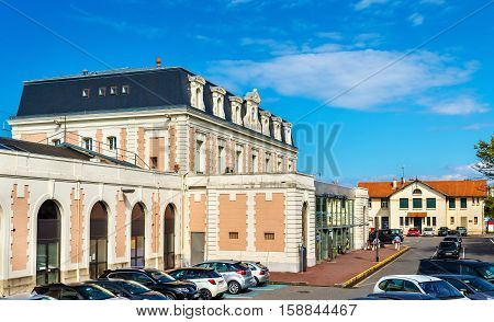 Hendaye Railway Station in France, on the Spanish border.