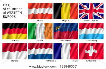 Set Flags Western Vector & Photo (Free Trial) | Bigstock