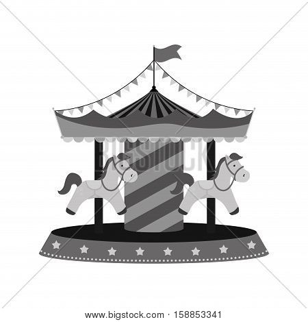 Carrousel circus festival icon vector illustration graphic design