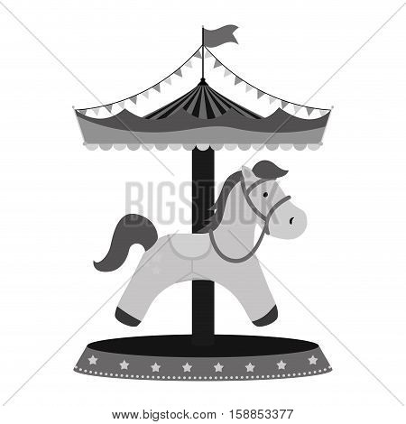 Carrousel circus festival icon vector illustration graphic design