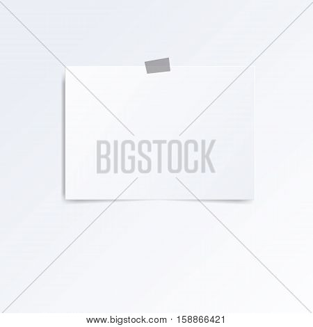 Blank half-fold brochure design isolated on white. Mock up vector template.