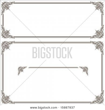 Conjunto de marcos de vector altamente detallados. Fácil de editar.