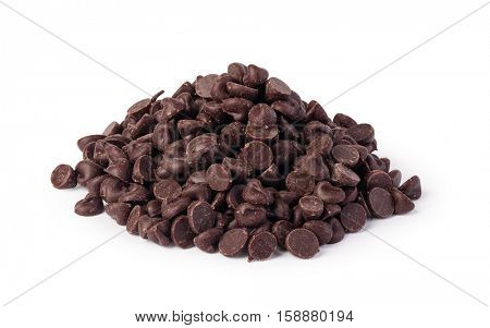 chocolate Callets isolated on white background