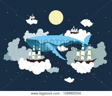 Sailing through the sky.  Test your imagination.
