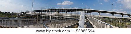 The Overpass crossing freeway Transportation in Thailand