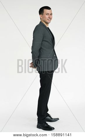Caucasian Business Man Studio Concept