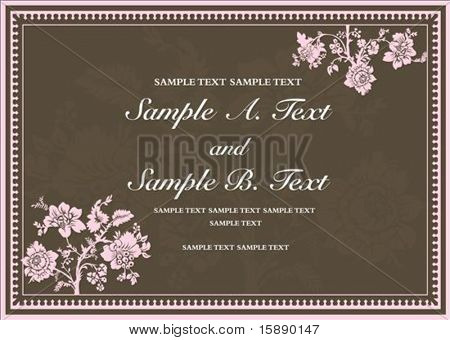 Vector steeg frame met voorbeeldtekst. Perfect geschikt als uitnodiging of aankondiging. Alle stukken zijn gescheiden. 