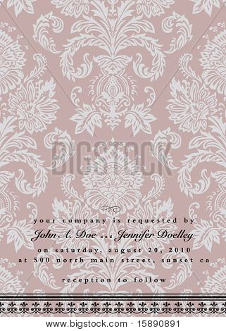 Вектор Свадебная рамка. Легко редактировать. Идеально подходит для приглашения или объявления.