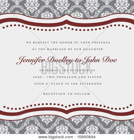 Вектор Свадебная рамка. Легко редактировать. Идеально подходит для приглашения или объявления.