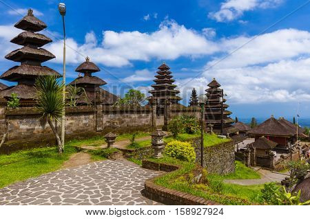 Pura Besakih temple - Bali Island Indonesia - travel and architecture background