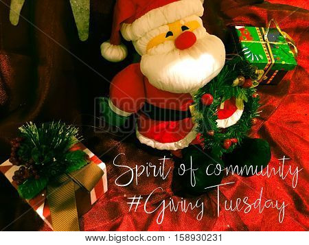 Giving Tuesday Card background with hashtag with th words 