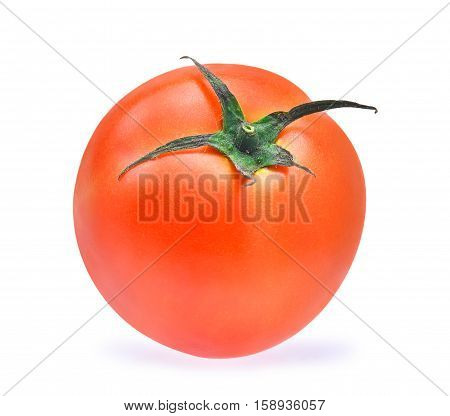 fresh tomato isolated on the white bakground