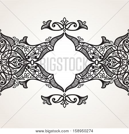 Vector Seamless Border In Eastern Style.