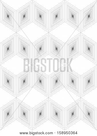 Seamless Pattern In An Isometric Style.