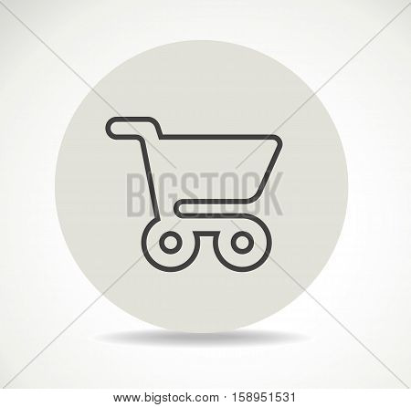 cart shopping online icon ball shadow vector flat stock