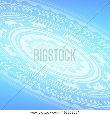 Abstract Background With Technological Forms.