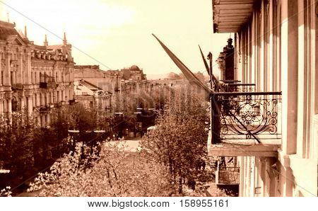 Vladimirskaya street in Kiev Ukraine May 1964